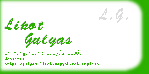 lipot gulyas business card